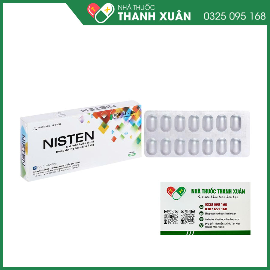Nisten 5mg thuốc điều trị bệnh mạch vành, đau thắt ngực